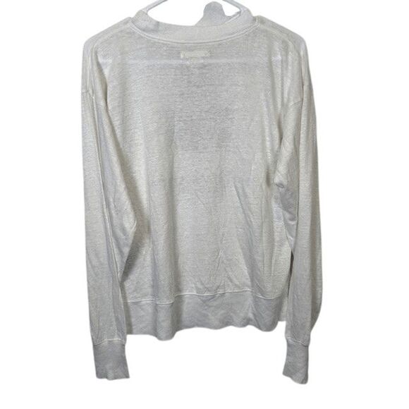Isabel Marant Étoile Klowia linen sweatshirt White Slub w/Pink Logo Size Small - Picture 4 of 12